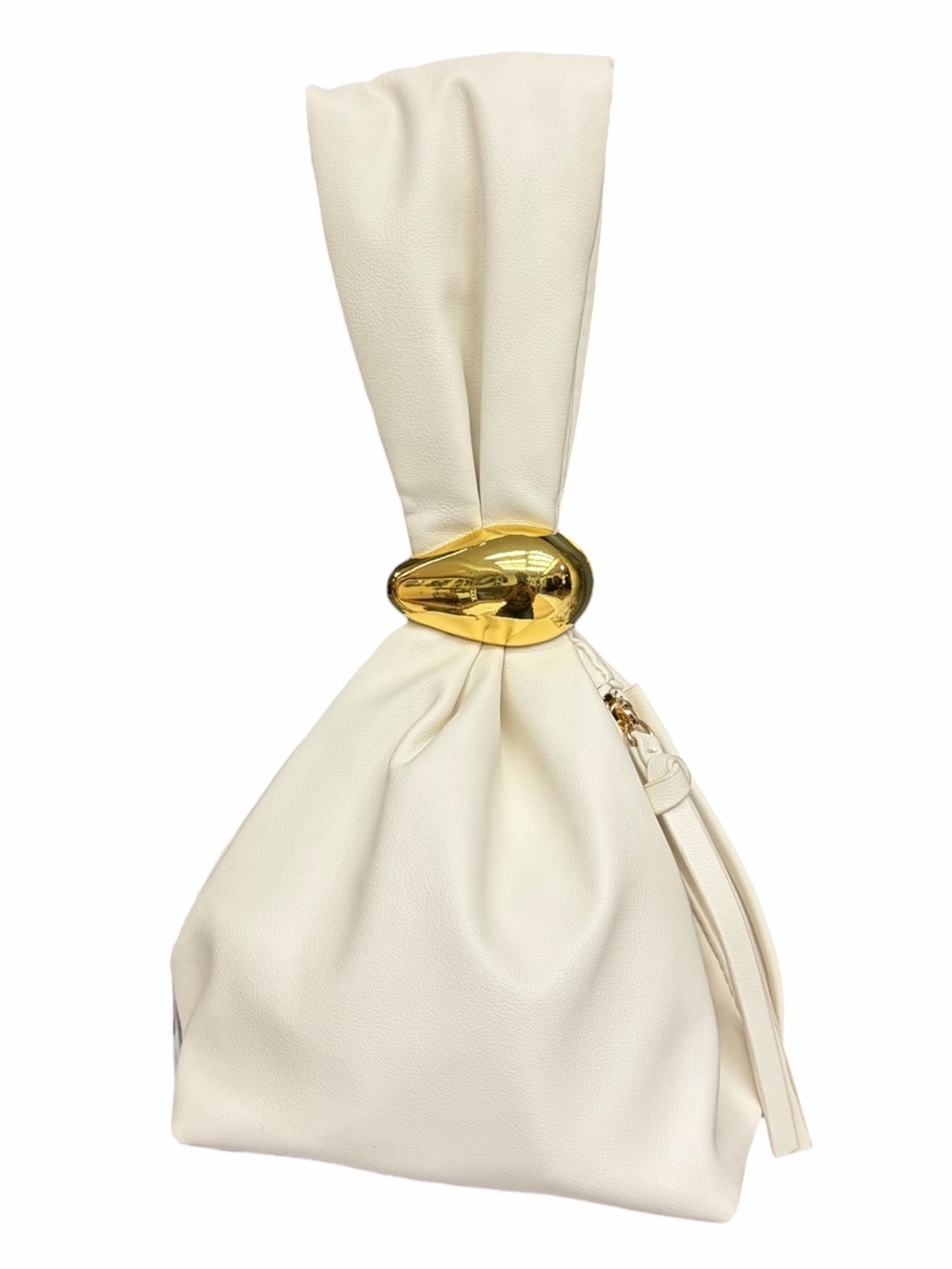Billini Lucia Handle Bag Bone Gold Hardware NWT Compact Pouch Bag Minimalist